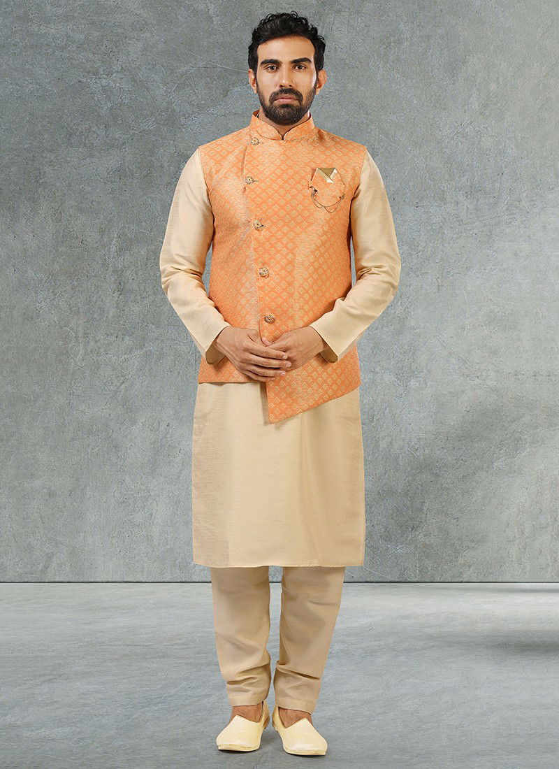 Festive Wear Wholesale Kurta Pajama With Jacket Mens Collection